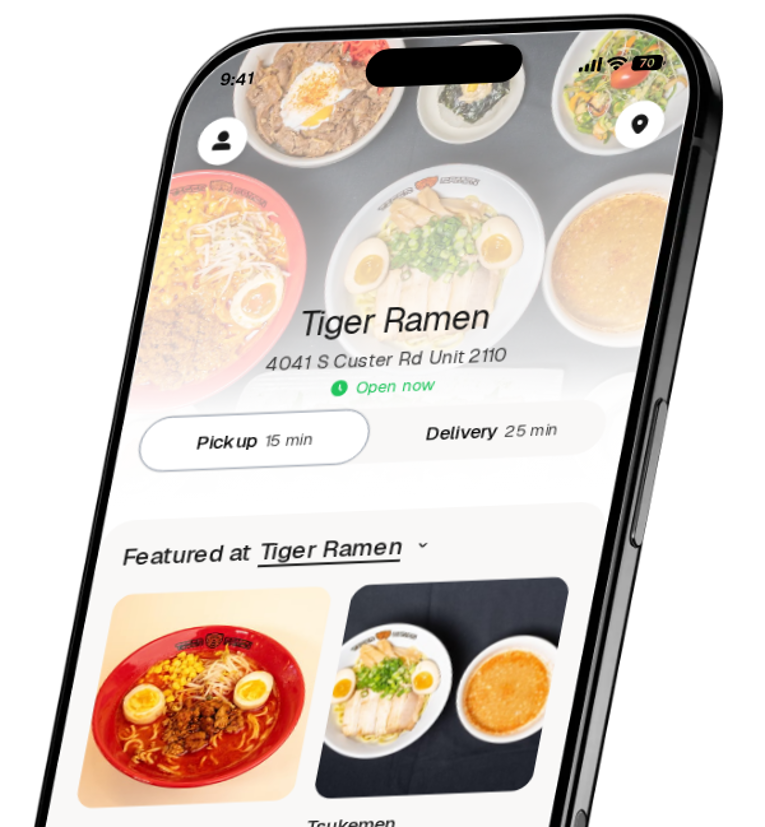 Tiger Ramen app preview
