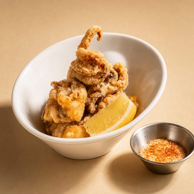 Geso Karaage (Squid).