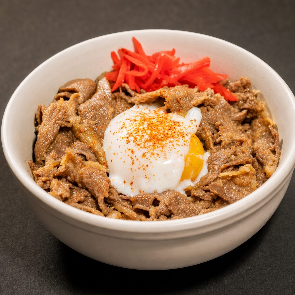 Beef Bowl (egg is additional).
